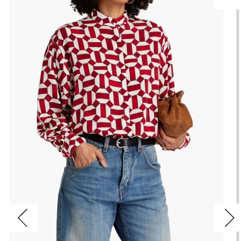 Isabel Marant Cade Blouse Geometric Size EU 40/ US Large NWT - Picture 13 of 13